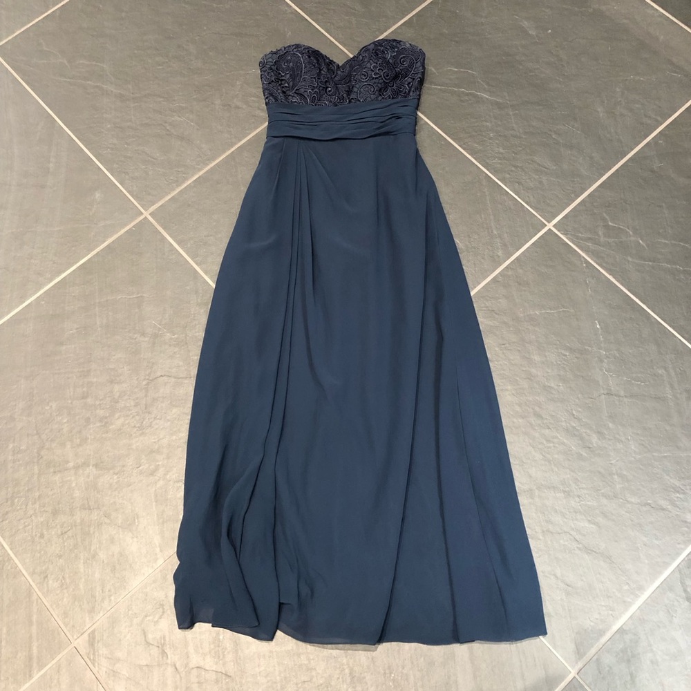 Navy Formal Strapless Gown Size 6